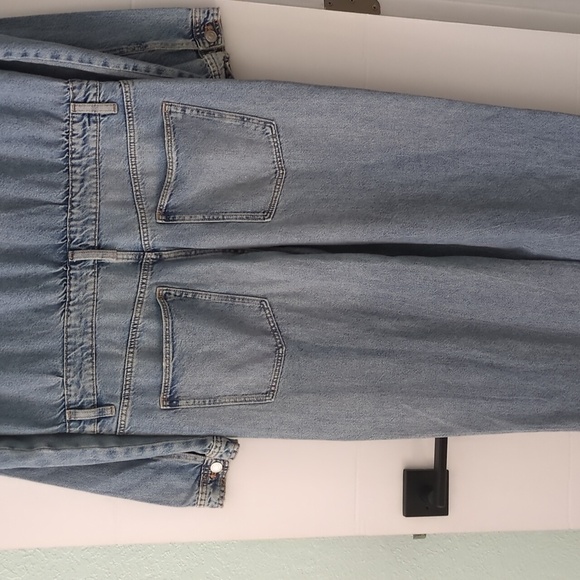 Zara Light Blue Flare Women's Jumpsuit XXL Back To School Gorpcore Streetwear - Picture 9 of 11